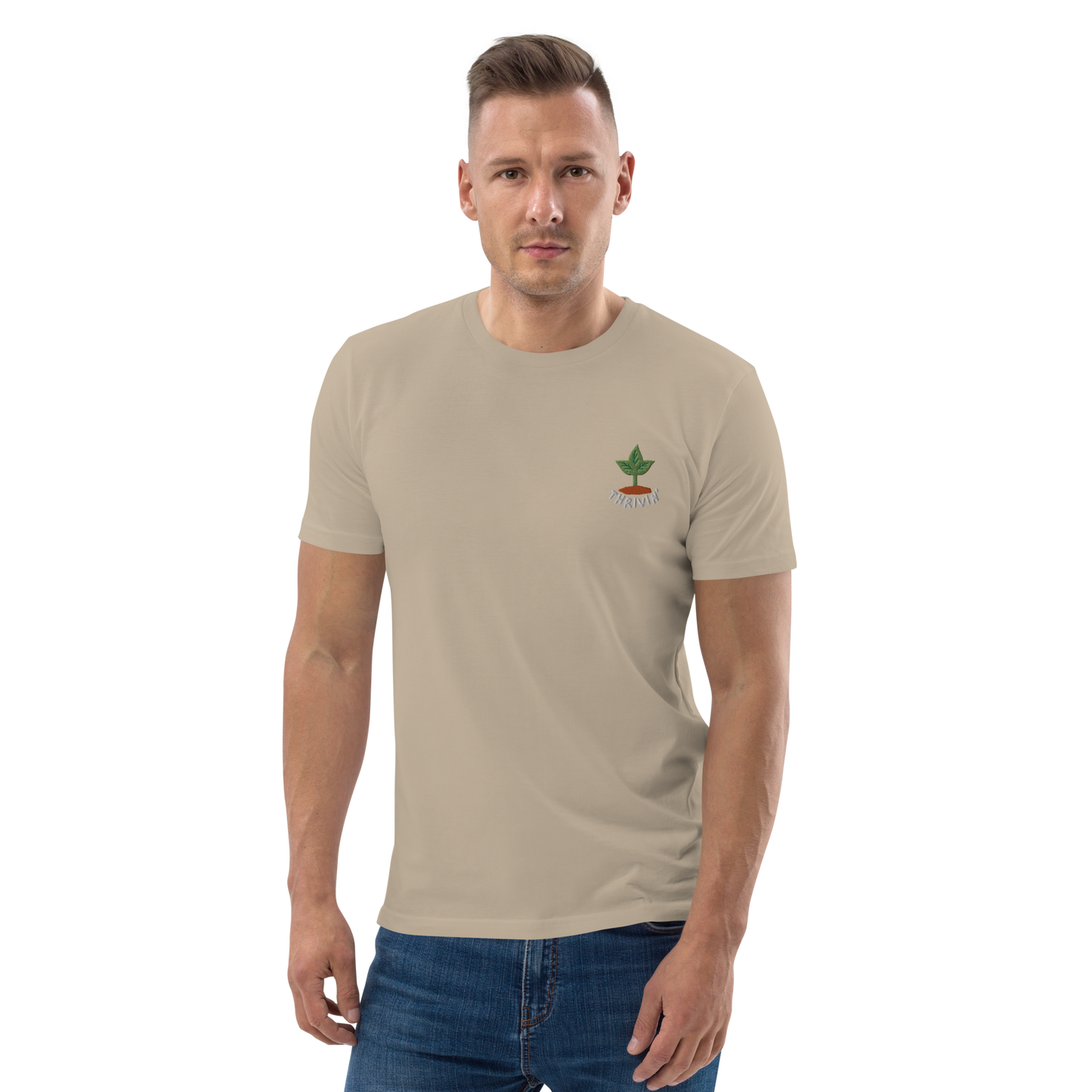 Thrivin' Embroidered Organic Men’s Tee