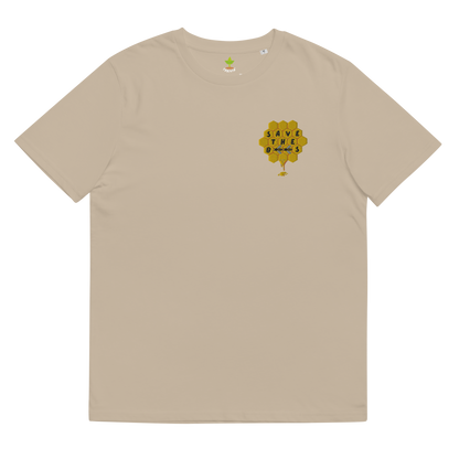 Save The Bees Embroidered Organic Cotton T-shirt
