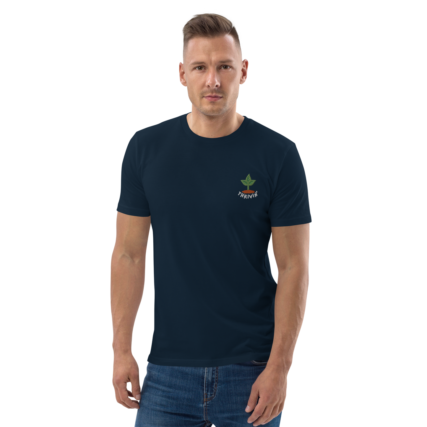 Thrivin' Embroidered Organic Men’s Tee