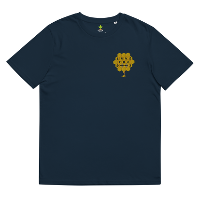 Save The Bees Embroidered Organic Cotton T-shirt