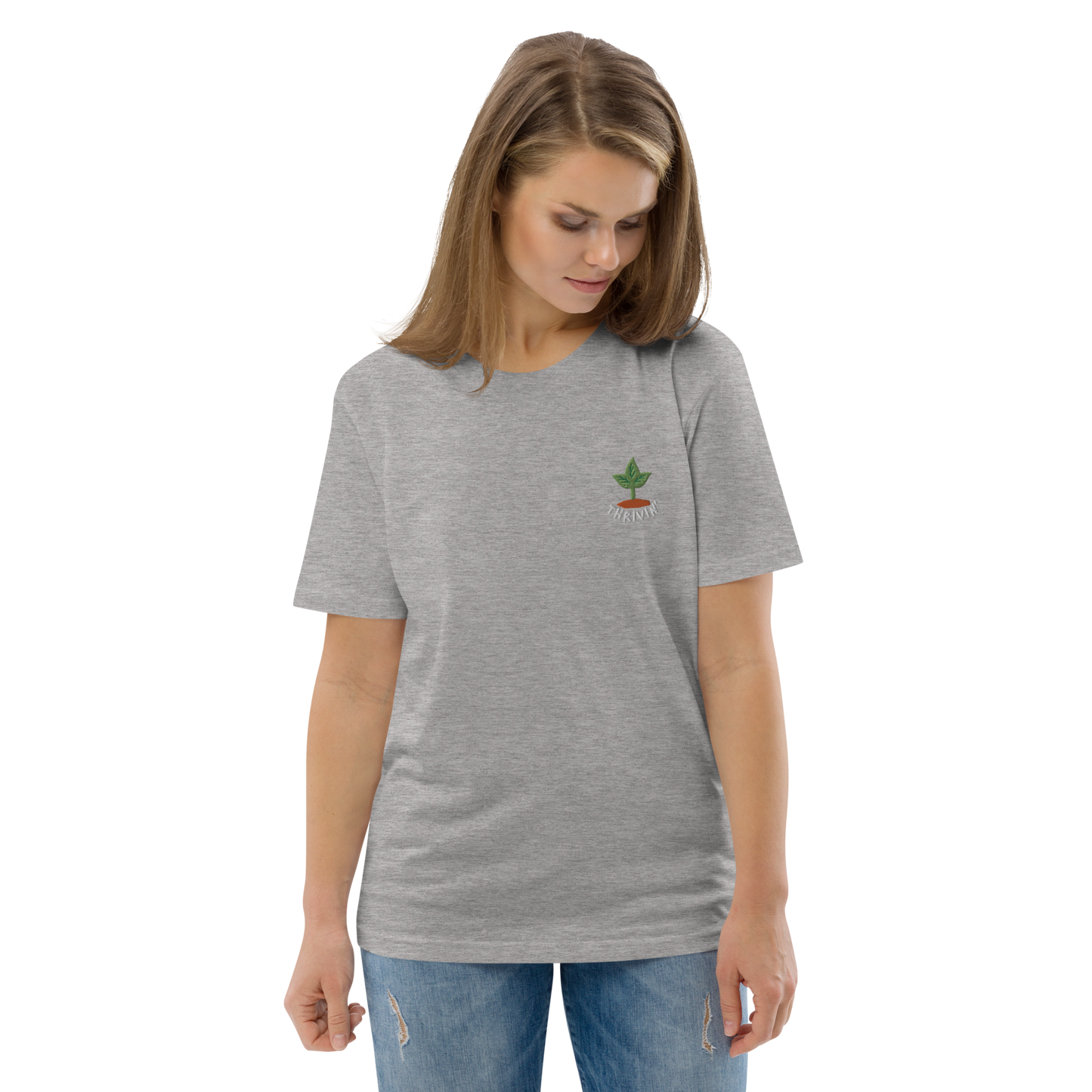 Thrivin' Embroidered Organic Tee