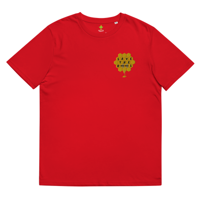 Save The Bees Embroidered Organic Cotton T-shirt
