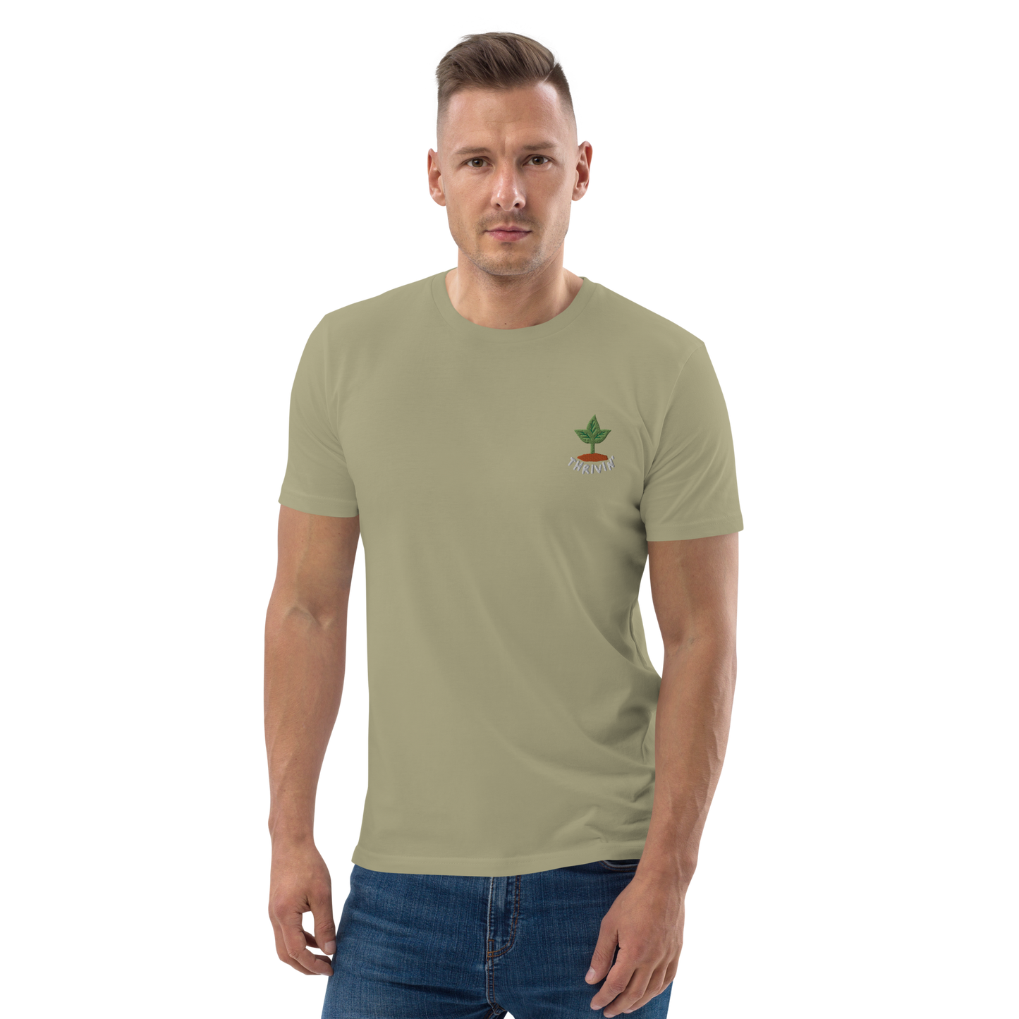 Thrivin' Embroidered Organic Men’s Tee