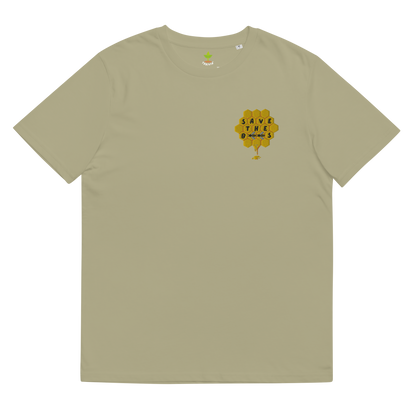 Save The Bees Embroidered Organic Cotton T-shirt
