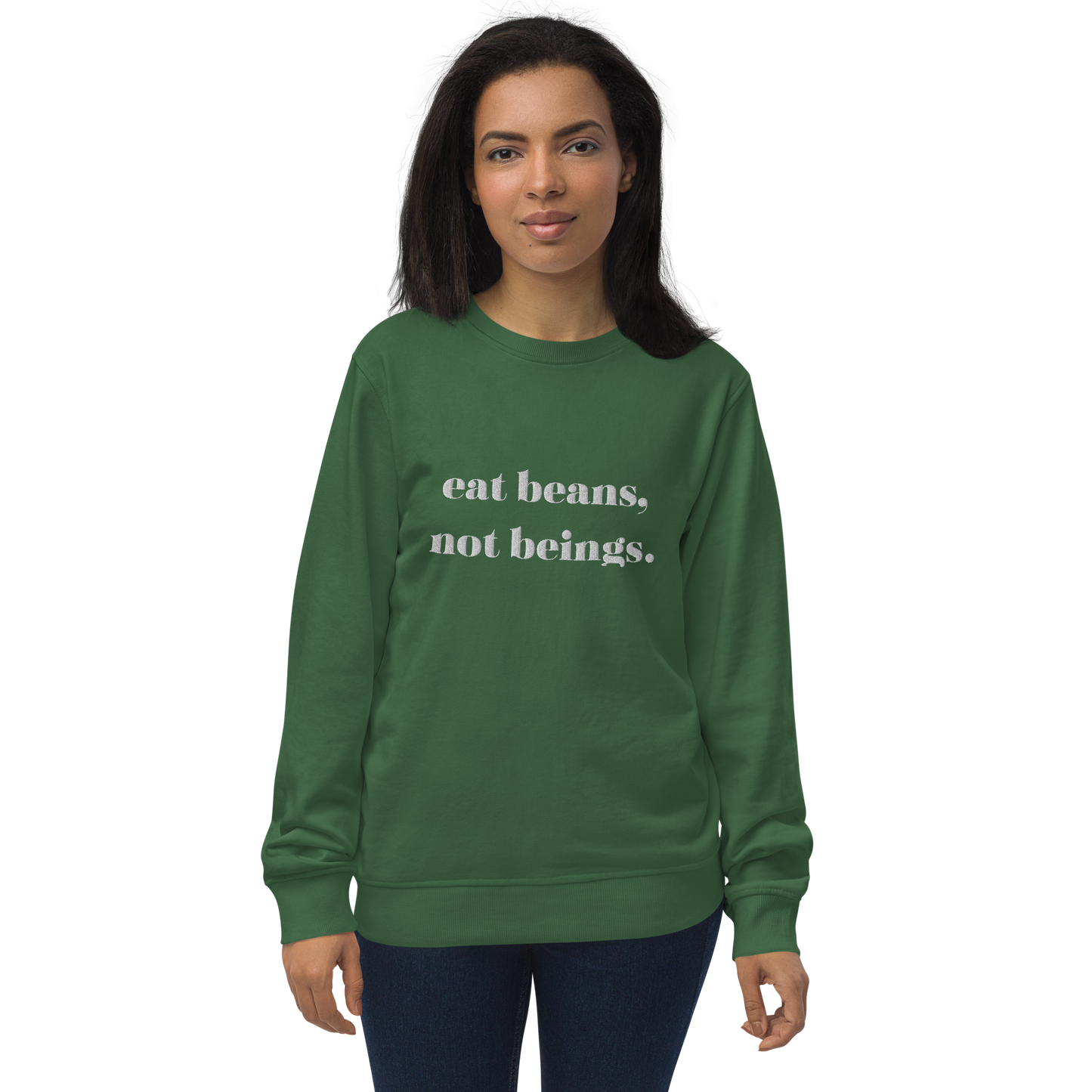 Eat Beans Embroidered Organic Sweatshirt