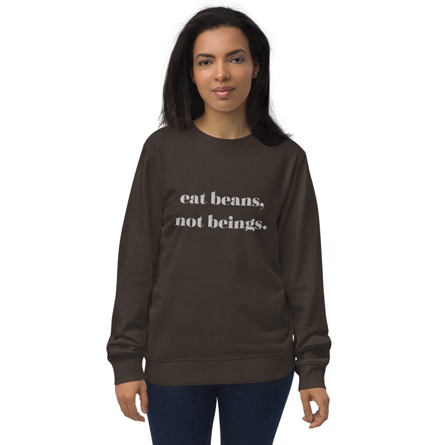 Eat Beans Embroidered Organic Sweatshirt