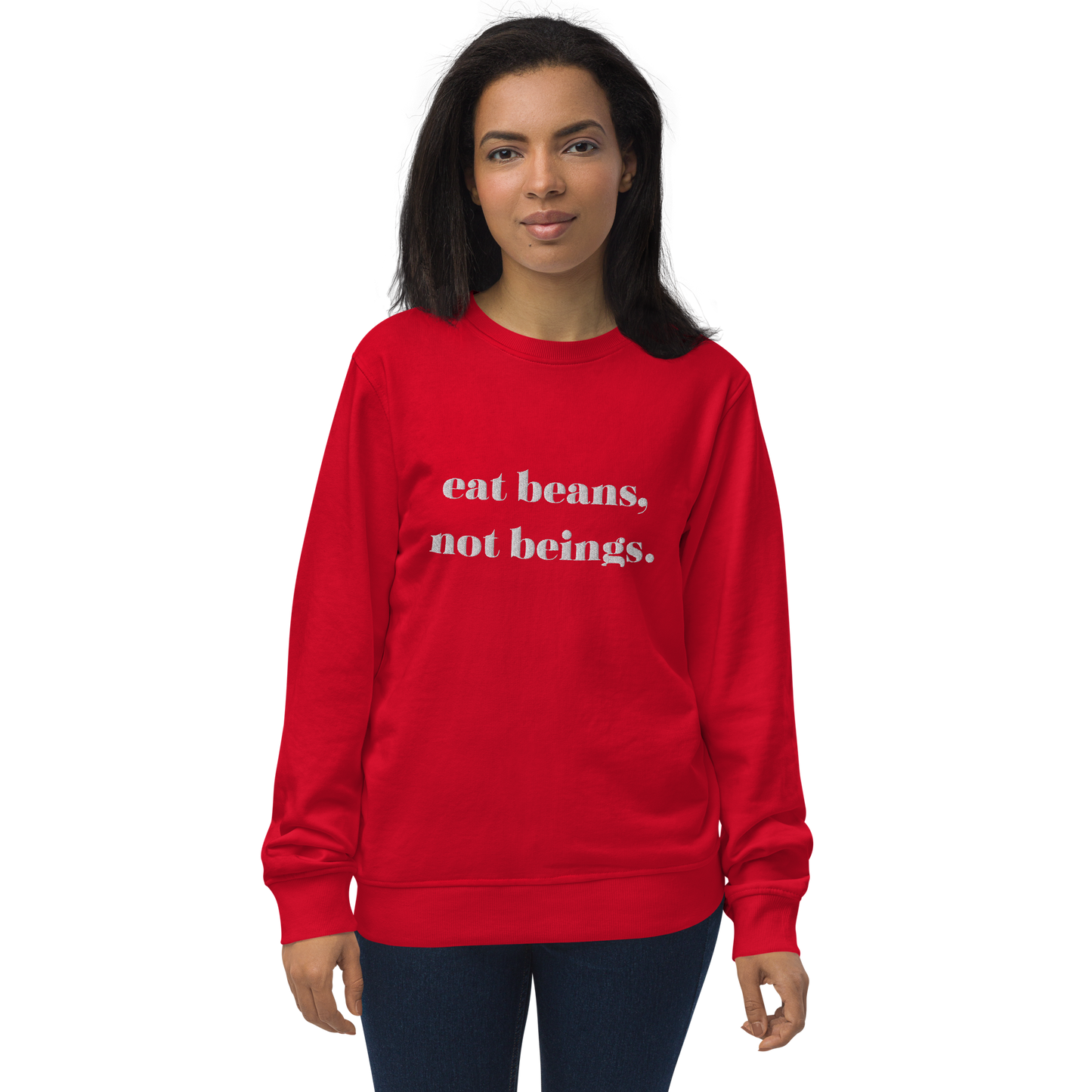 Eat Beans Embroidered Organic Sweatshirt