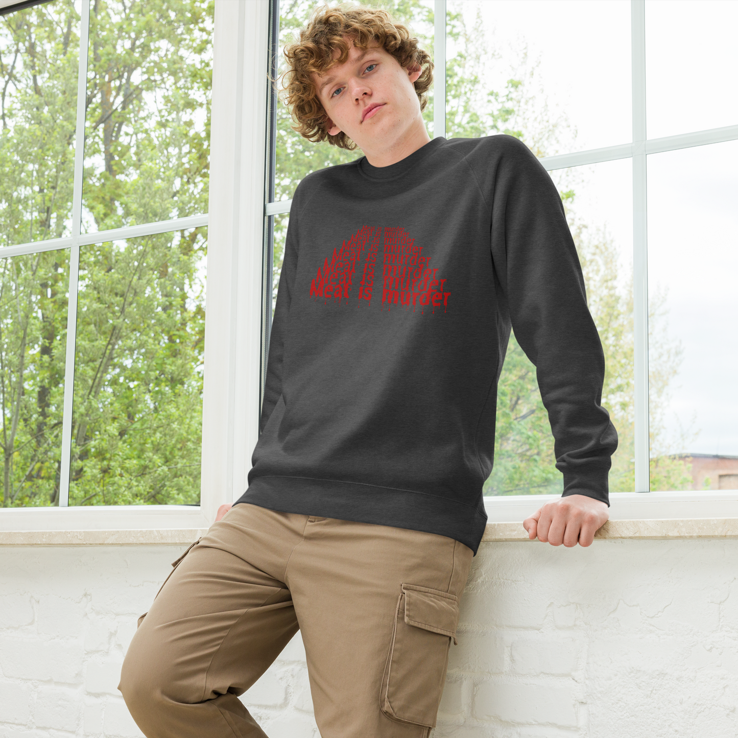 Meat Is Murder Raglan Sweatshirt