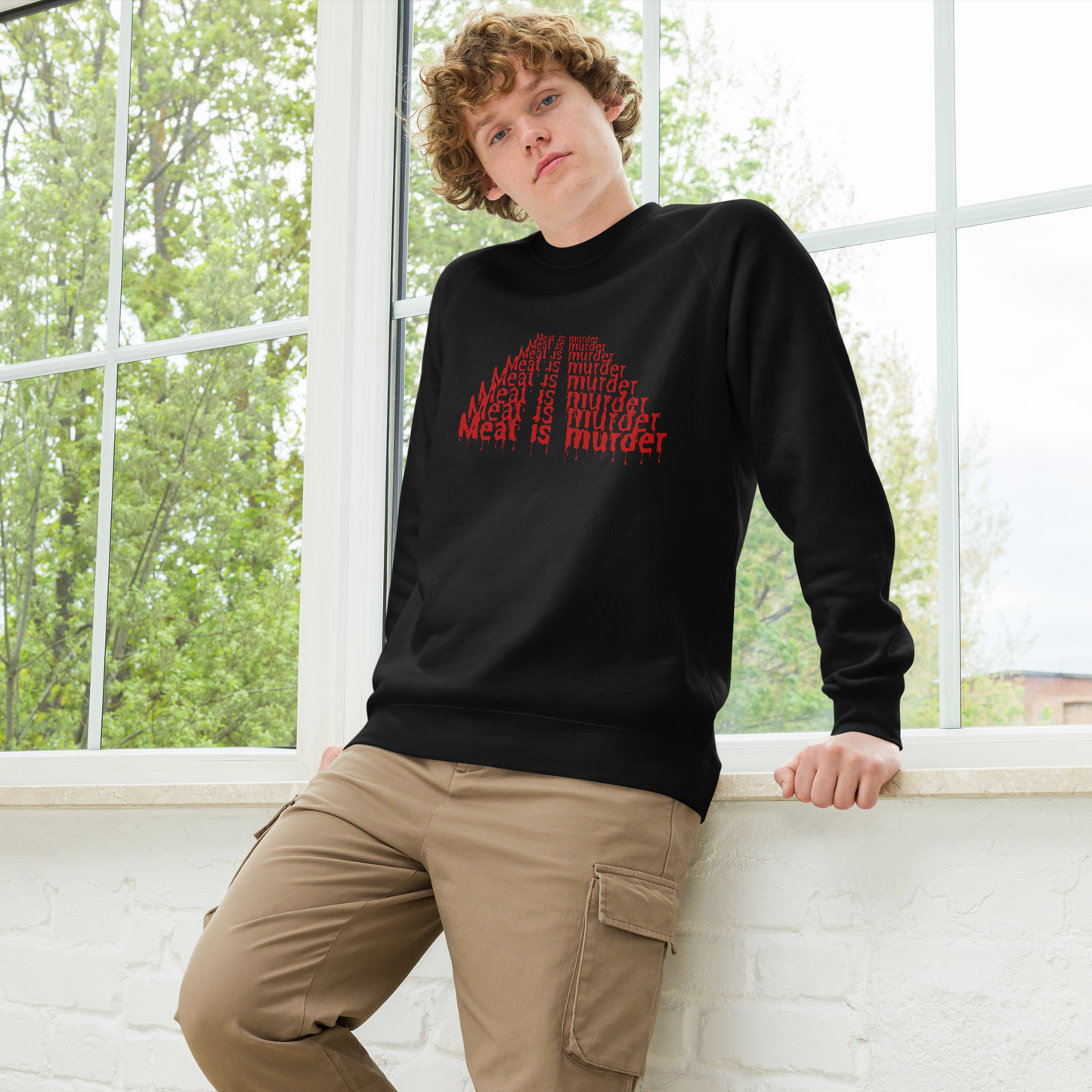 Meat Is Murder Raglan Sweatshirt