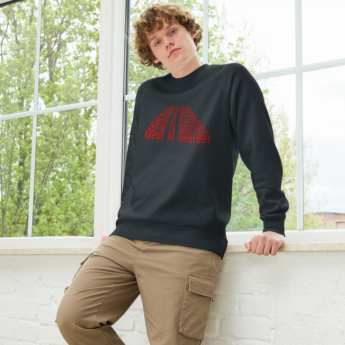 Meat Is Murder Raglan Sweatshirt