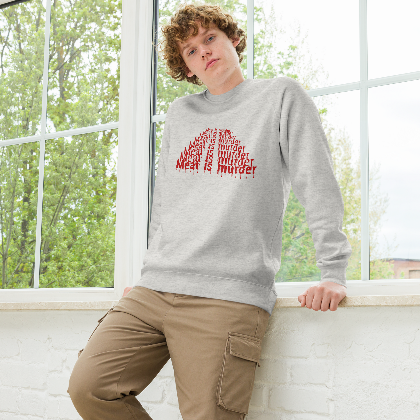 Meat Is Murder Raglan Sweatshirt