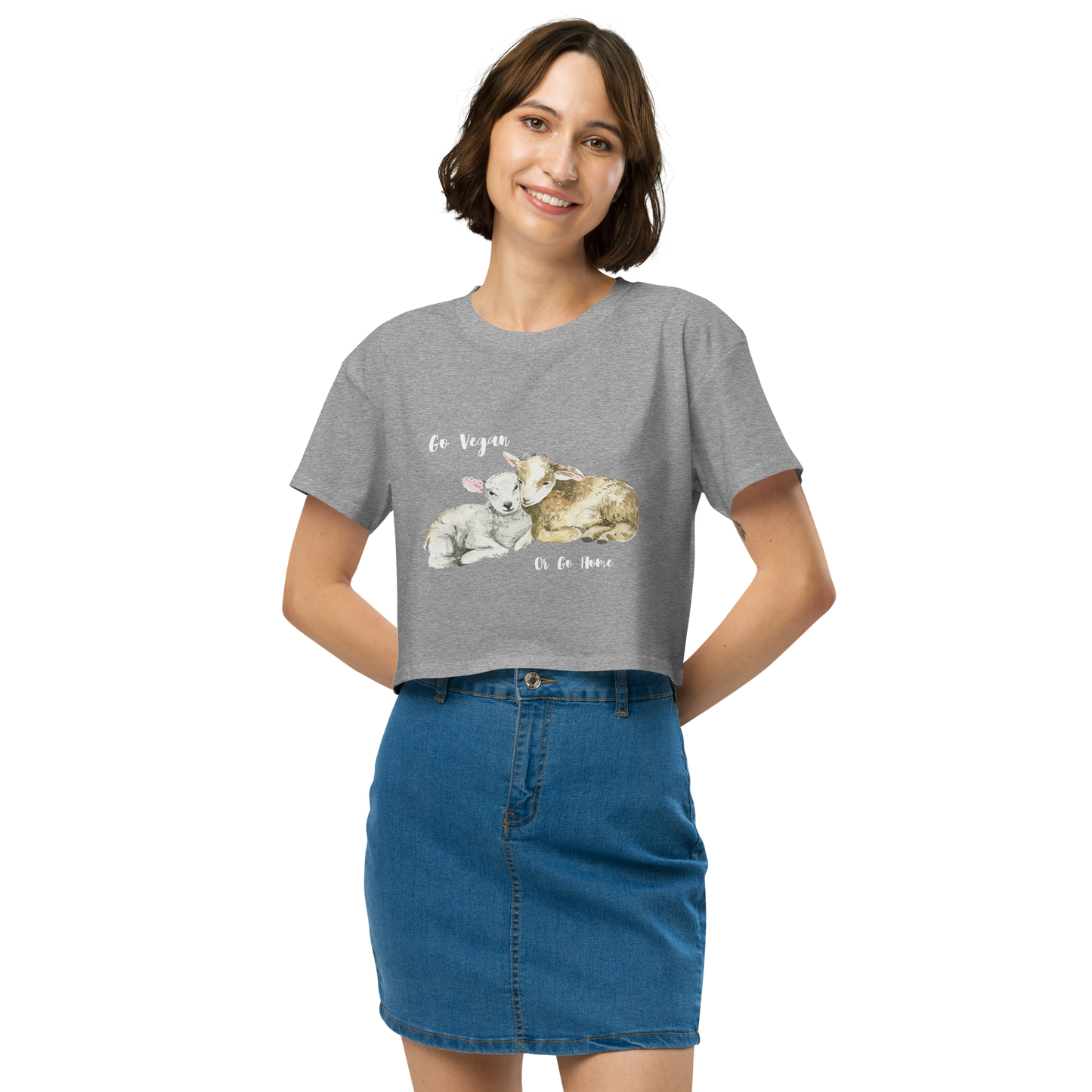 Go Vegan Crop Top