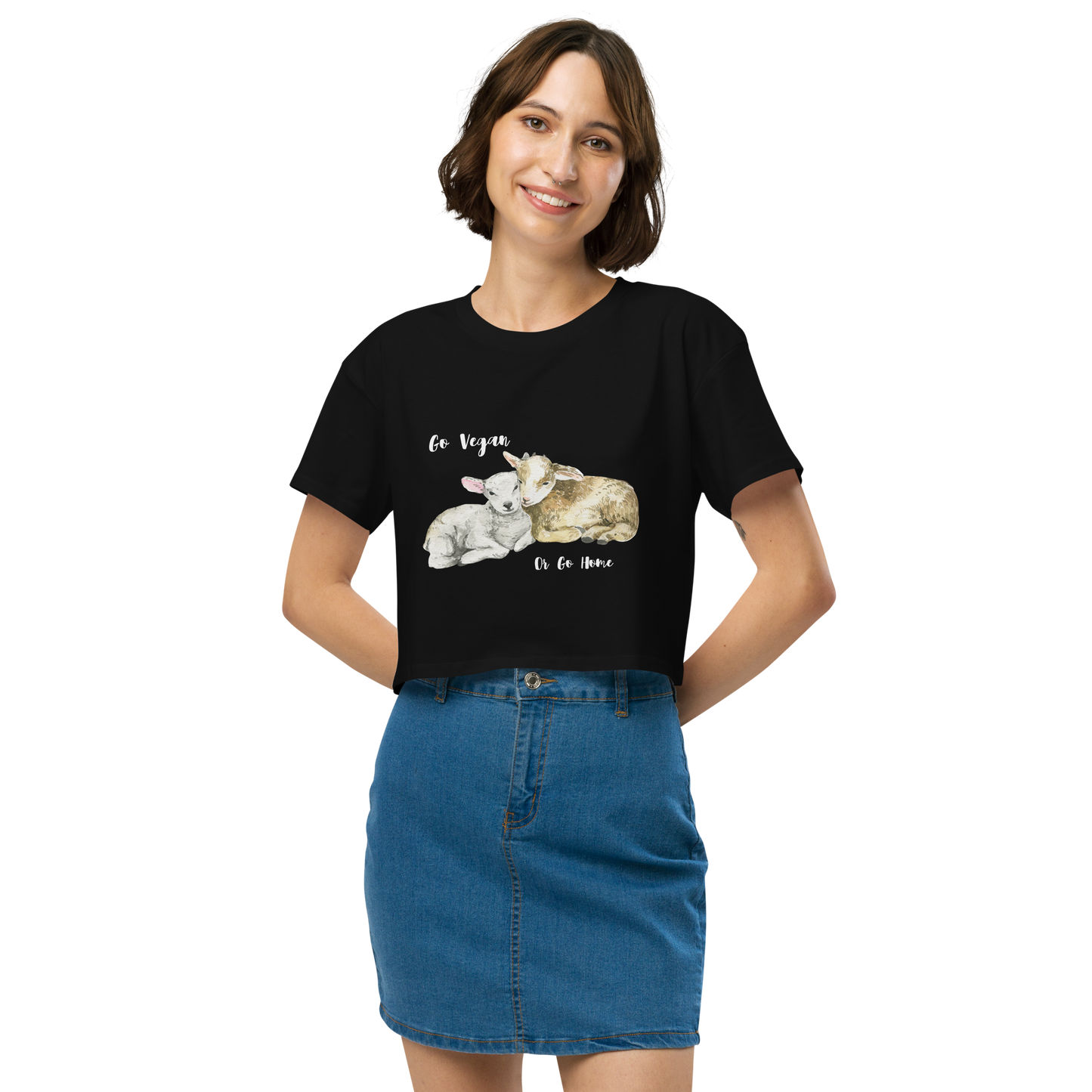 Go Vegan Crop Top