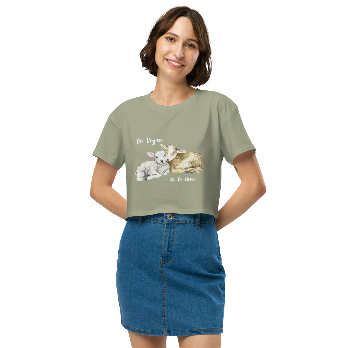 Go Vegan Crop Top
